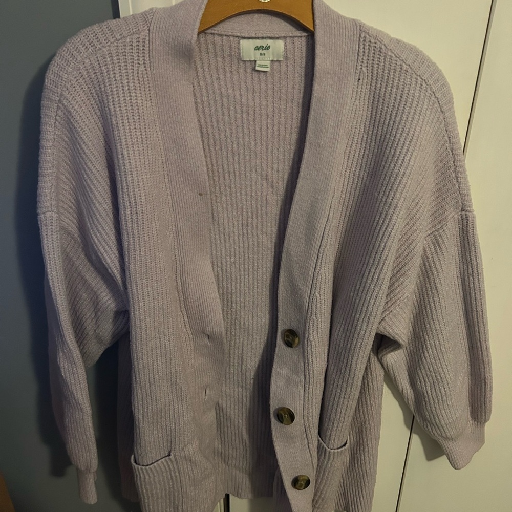 Aerie Soft Lilac Cardigan